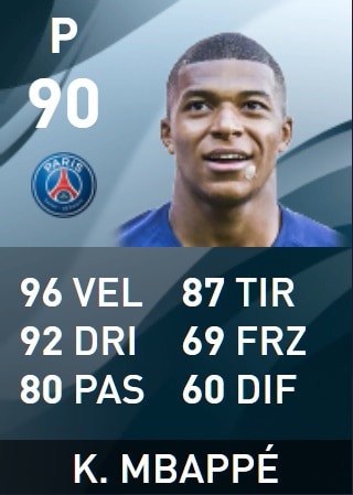 Mbappe PES 2020 Statistiche