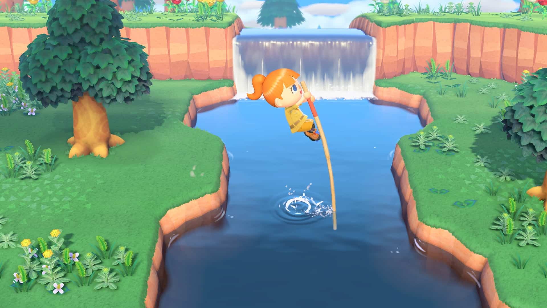 Animal Crossing New Horizons Asta fiume cascata