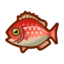 Animal Crossing Pesce Lutiano rosso