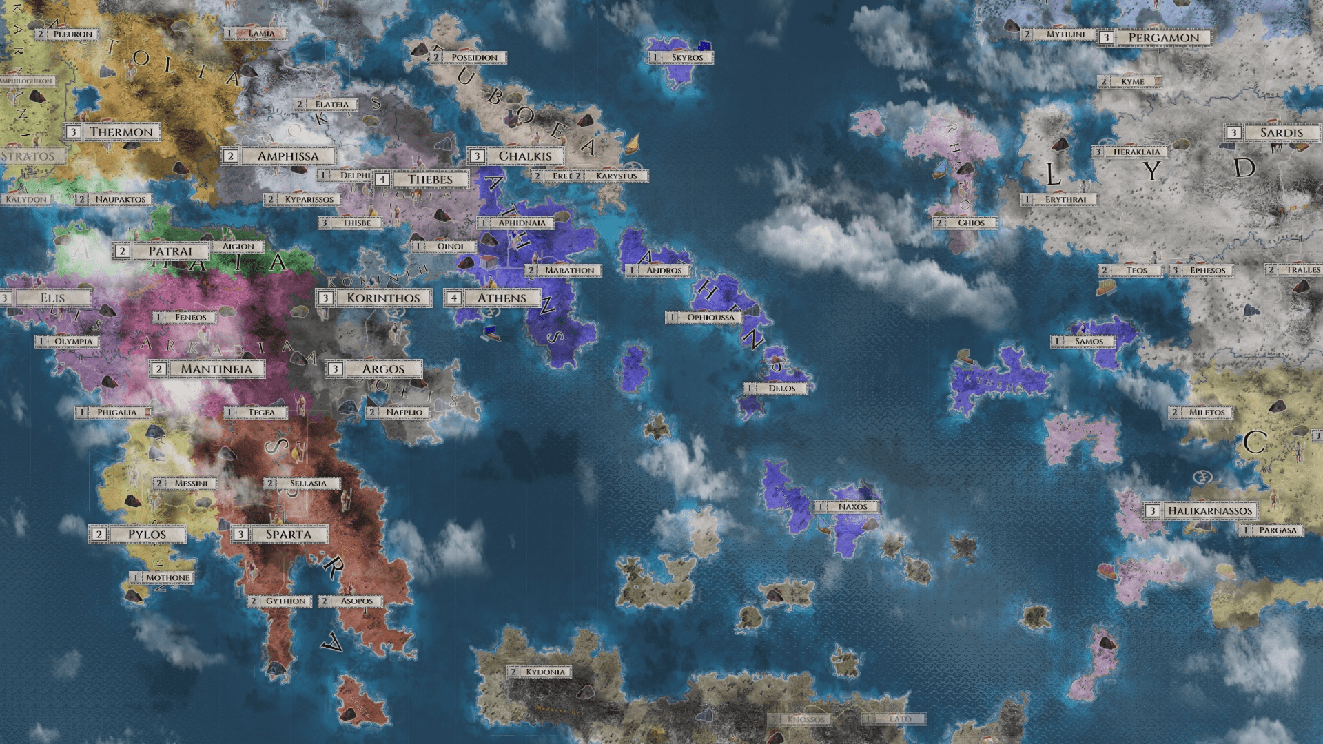 Imperiums: Greek Wars - mappa